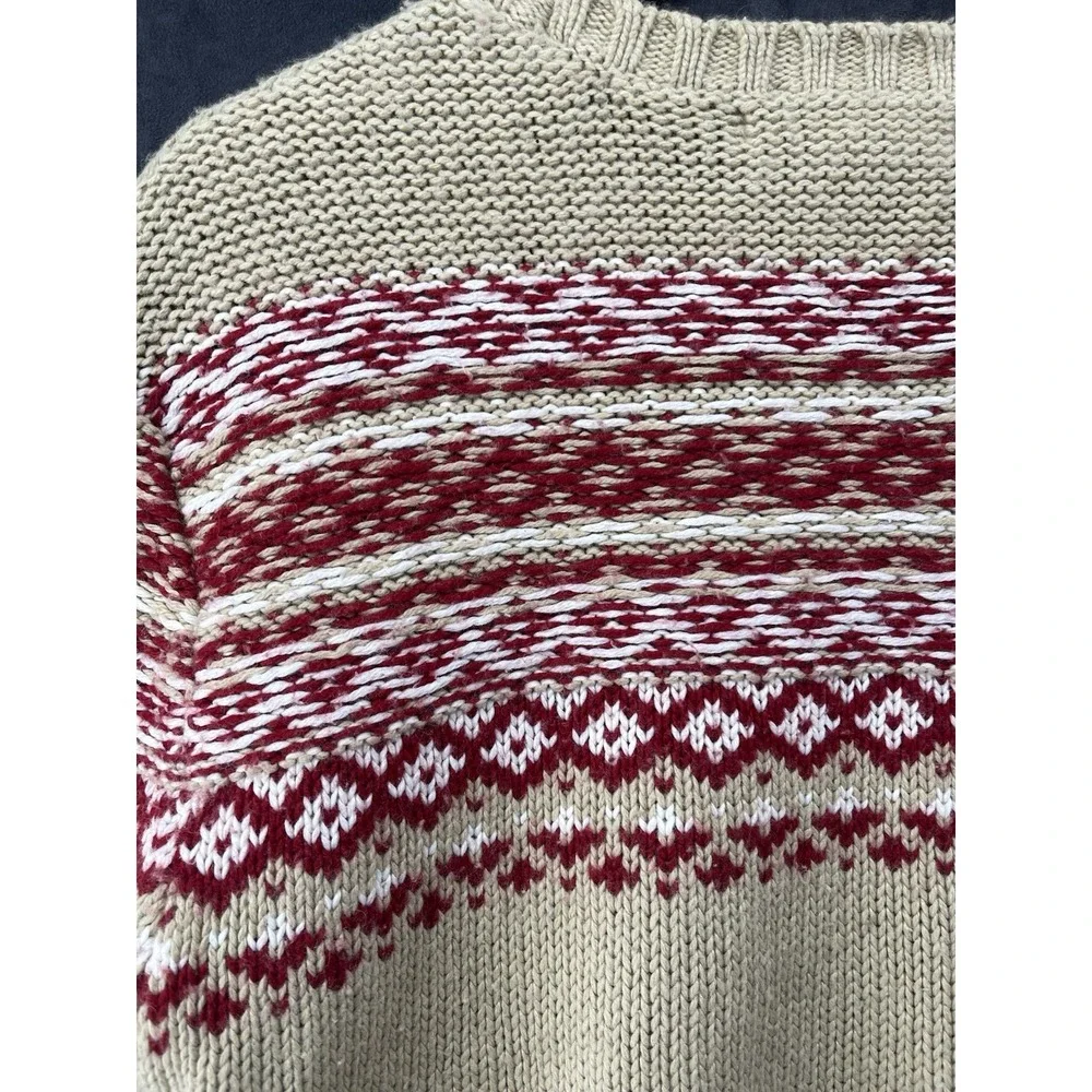 Vintage Banana Republic Men's Fair Isle Wool Blend Sweater L